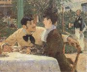 Edouard Manet In the Garden Restaurant of Pere Lathuille oil painting reproduction